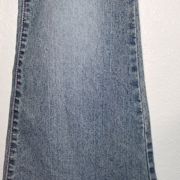 JORDACHE JEANS Flare Pink Purple Green Embroidery Vintage Vibes Barbiecore - Picture 15 of 16